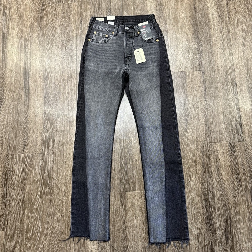 Levi's Premium Women 501 Original Fit High Rise Jeans Black Size 24x32